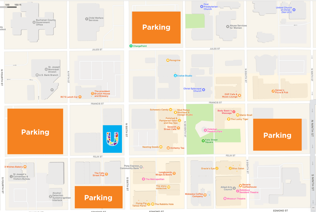 InspireU parking map